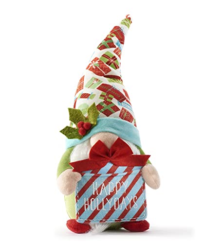 Giftcraft 474561 Messenger Gnome with Sentiment, 13 inch, Polyester, Present