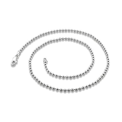 Silver Insanity 2mm Sterling Silver 36" Bead or Ball Chain Necklace(Lengths 14",16",18",20",22",24",26",28",30",36")