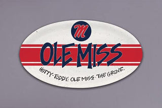 Magnolia Lane University of Mississippi Ole Miss Football Heavyweight Melamine Oval Platter, 12.25-inch Length, Kitchen Accessories
