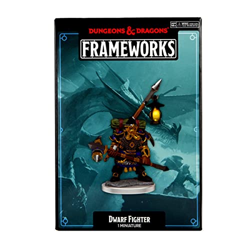 WizKids Store Dungeons & Dragons Frameworks: Dwarf Fighter Male - Unpainted, Unassembled on Sprue, & Customizable Mini | WizKids D&D Figure