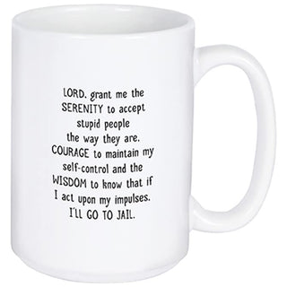 Carson Home Go to Jail Boxed Mug, 4-inch Height, Holds 15 oz., Ceramic