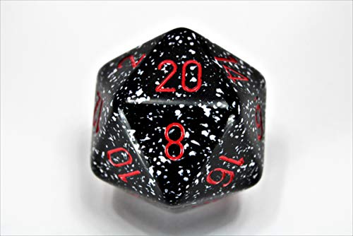 Chessex 34mm Single Speckled Space D20 Die, 20 Sides, Polyhedral Die, Table Game Accessories, Role Play, Dungeons and Dragons(D&D)