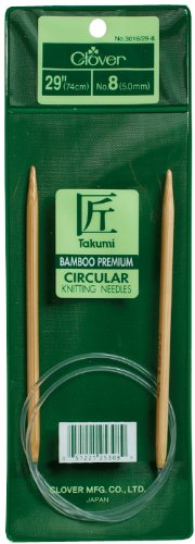 Clover 3016/29-08 Takumi Bamboo Circular 29-Inch Knitting Needles, Size 8