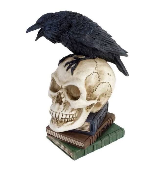 Pacific Trading Giftware Poes Raven Figurine, Multicolor