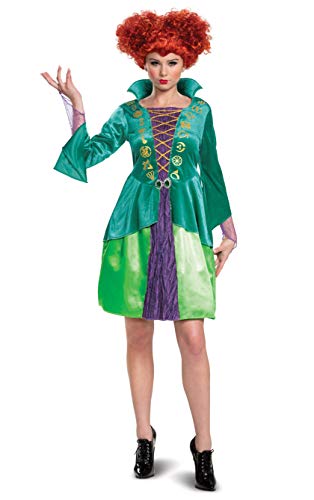 Disguise Women's Disney Hocus Pocus Winifred Classic Adult Costume, Green, Large (12-14)