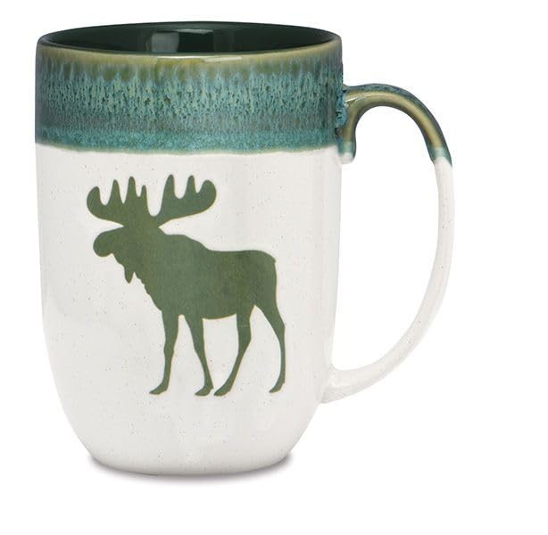 Cape Shore Dipped Coffee Tea Mug Cup, Moose Gifts for Birthday Christmas, 16 Oz