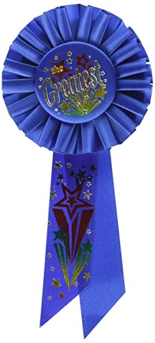 Beistle The Greatest Rosette, 31/4 by 61/2-Inch