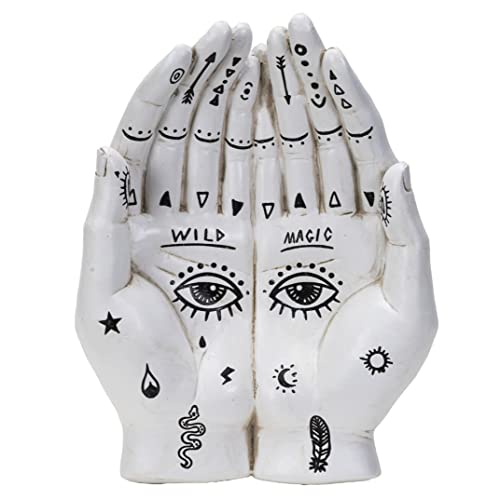 Pacific Trading Giftware Wild Magic Palmistry Cupped Hands Trinket Dish Tray 9” Long
