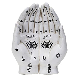 Pacific Trading Giftware Wild Magic Palmistry Cupped Hands Trinket Dish Tray 9” Long