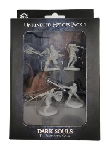 Steamforged Games Dark Souls RPG: Unkindled Heroes Pack 1 – A Tabletop Roleplaying Game Expansion by Steamforged Games – Detailed Miniatures - Tabletop RPG TTRPG - Ages 14+ - English Version