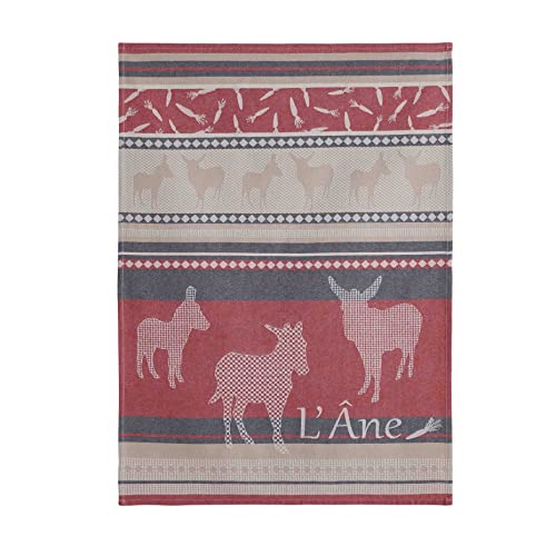 Coucke French Cotton Jacquard Towel, Le Anes, 20-Inches by 30-Inches, 100% Cotton