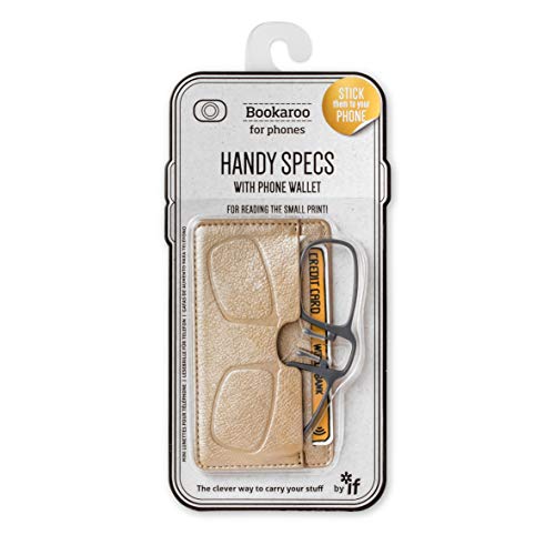 IF-Bookaroo Handy Specs with Phone Wallet (Metallic Gold)