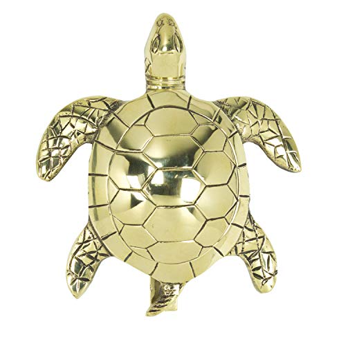 Moby Dick Specialties Large Solid Brass Sea Turtle Doorknocker