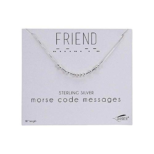 Roman Alexa's Angels 18" SS morse code necklace friend carded
