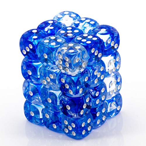 DND Dice Set-Chessex D&D Dice-12mm Nebula Dark Blue and White Plastic Polyhedral Dice Set-Dungeons and Dragons Dice Includes 36 Dice – D6, Various (CHX27866)
