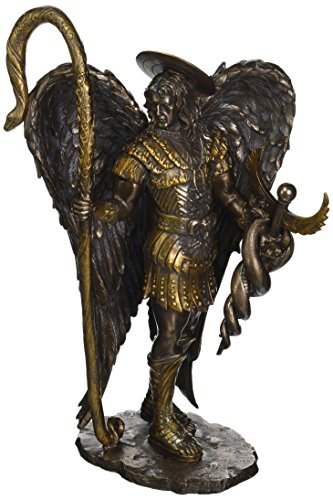 Pacific Trading 11.75 Inch Saint Raphael in Warrior Pose with Sword Statue Figurine