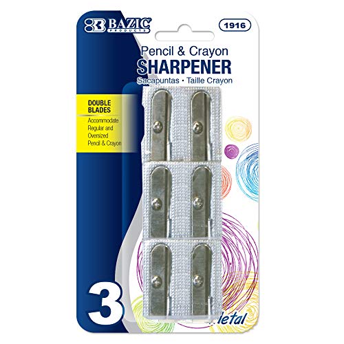 BAZIC 8 Round Sharpener with 2 Jumbo Dual Blade Sharpener