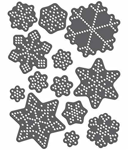 Rhinestone Genie Snowflakes 1" to 4" Magnetic Rhinestone Template, Black