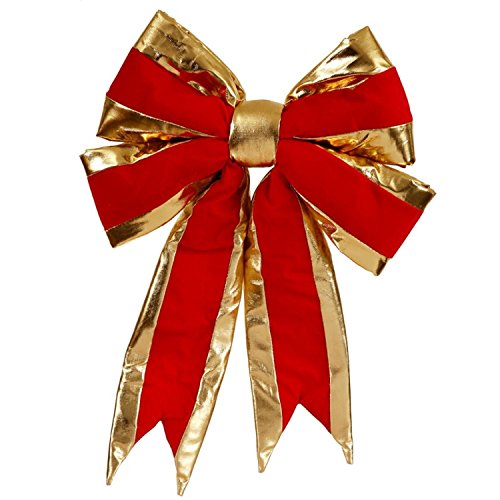 Vickerman Bow, 16-Inch by 19-Inch, Red/Gold