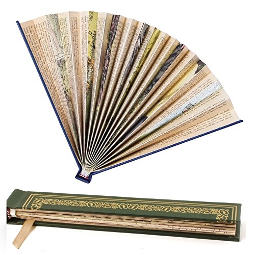 IF Book Fan - Green Fan, Antique Book Pages