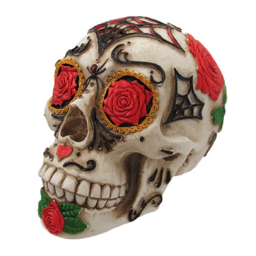 Pacific Trading YTC Day of The Dead DOD Tattoo Sugar Skull Head Display Decoration