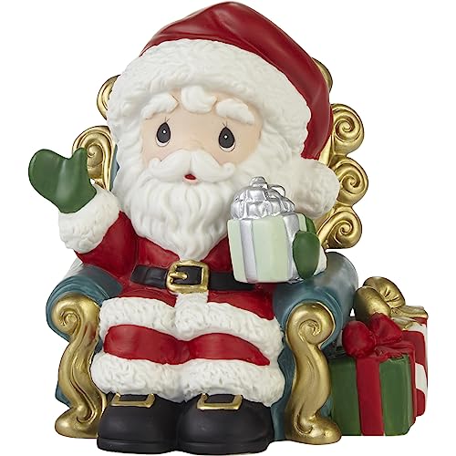 Precious Moments 231011 Santa’s Here Bringing Cheer Annual Santa Bisque Porcelain Figurine