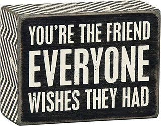 Primitives by Kathy Box Sign, 4-Inch by 3-Inch, Everyone Wishes