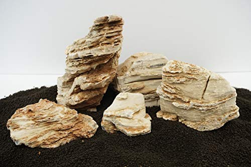 Lifegard Aquatics Aquascaping Crema Pagoda Rock Kit – Decorative Aquarium Rocks, Fish Tanks – 10 Gallon Kits