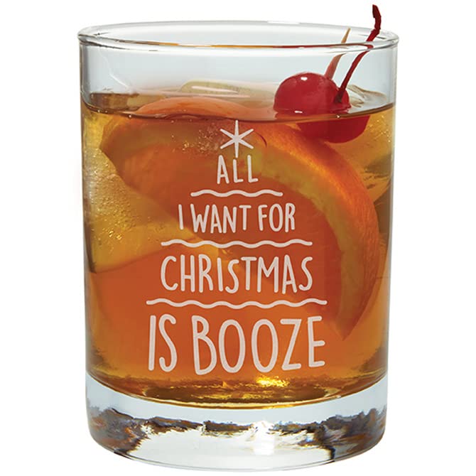 Carson Home Booze Rocks Glass, 4.25-inch Height, 12 oz