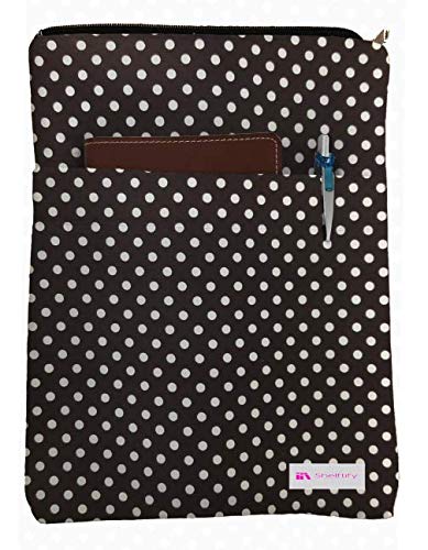 Shelftify White Polka Dot Book Sleeve - Book Cover for Hardcover and Paperback - Book Lover Gift - Notebooks and Pens Not Included
