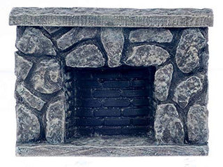 Aztec Imports Dollhouse Miniature Rustic Fieldstone Fireplace