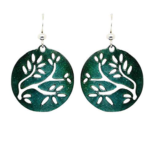 Green Spring Tree Earrings by d&