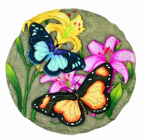 Spoontiques Butterfly with Flowers Stepping Stone