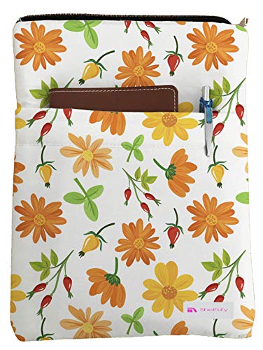 Shelftify Colorful Blossom Book Sleeve - Book Cover for Hardcover and Paperback - Book Lover Gift - Notebooks and Pens Not Included