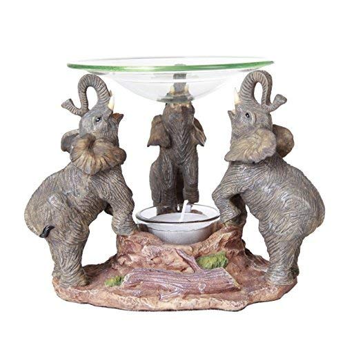 Pacific Trading Giftware Novelty Lucky Elephants Scented Oil Warmer Diffuser Collectible Figurine
