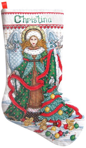 Design Works Crafts Counted Cross Stitch kit Stocking - Christmas Angel