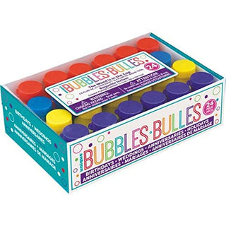 Unique Industries Party Bubbles - 0.6 Oz, Assorted Colors, 24 Pcs