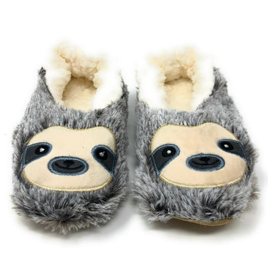 Oooh Yeah Socks Women's Cozy Slippers, Oooh Yeah Sherpa Socks Funny Fluffy Fuzzy Animal Comfy Soft House Slippers (M, Sloth Steps)