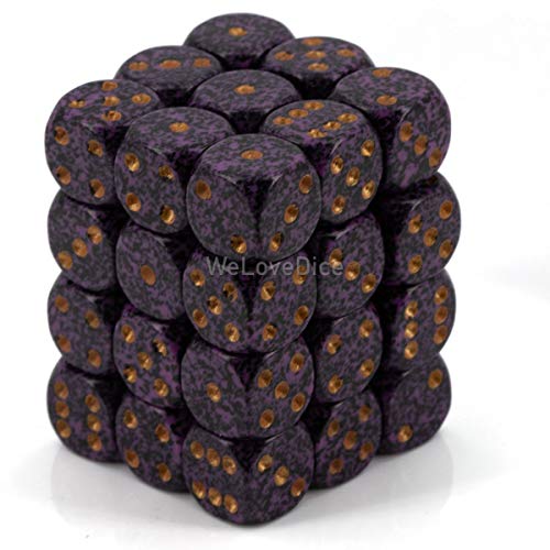 DND Dice Set-Chessex D&D Dice-12mm Speckled Hurricane Plastic Polyhedral Dice Set-Dungeons and Dragons Dice Includes 36 Dice D6