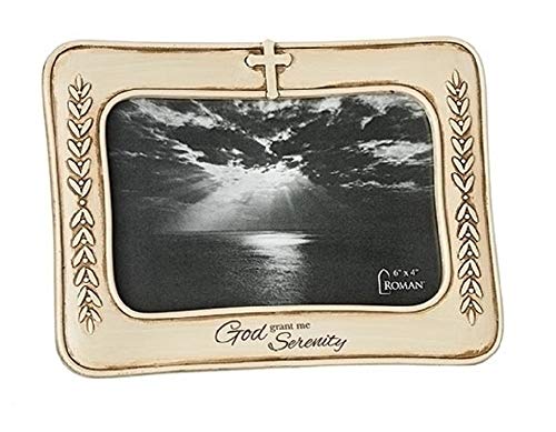 Roman Inc. 5.5" H Serenity Prayer Horizontial Picture Frame Holds a 4x6 Photo 12451