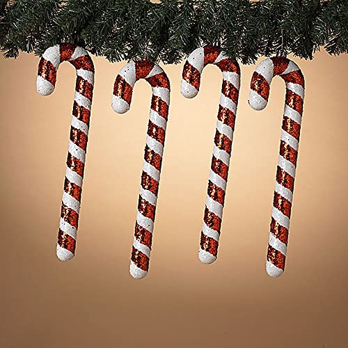 Gerson 2663560 Plastic Candy Canes Ornament, Set of 4