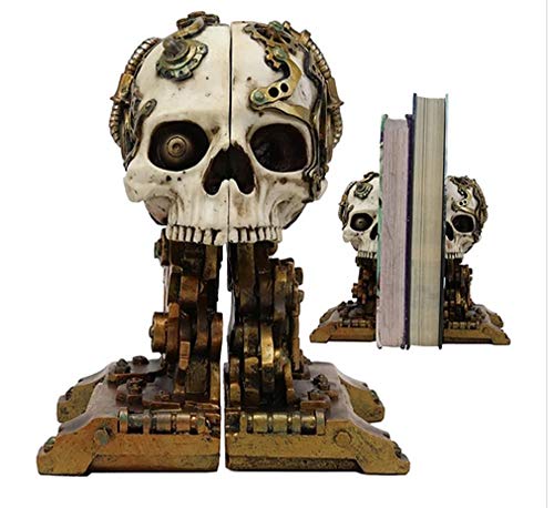 Pacific Trading Steampunk Skull Bookends Collectible Figurine