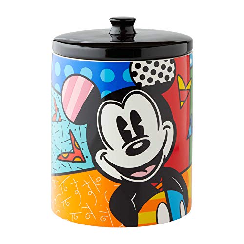Enesco 6004975 Disney by Britto Mickey Mouse Cookie Jar Canister, 9.5 Inch, Multicolor