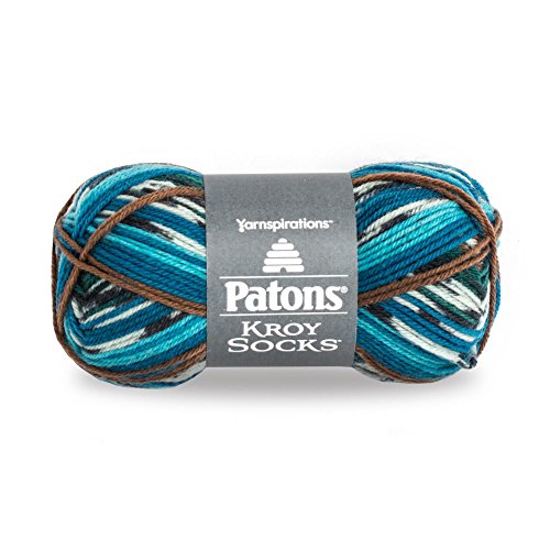 Spinrite Yarns (CA) Patons Kroy Socks Yarn - (1) Super Fine Gauge - 1.75 oz - Route Jacquard - For Crochet, Knitting & Crafting
