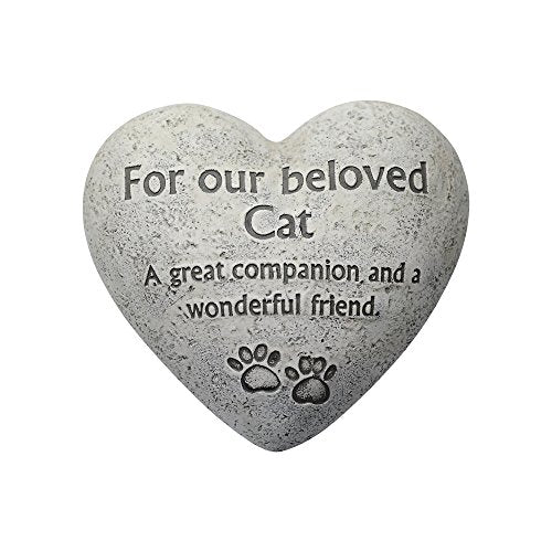 Comfy Hour Pet In Loving Memory Collection 6" for Our Beloved Cat Paw Print Remembrance Stepping Stone Plaque, Polyresin