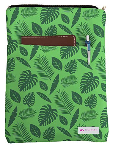 Shelftify Illustrated Leaves Book Sleeve - Book Cover for Hardcover and Paperback - Book Lover Gift - Notebooks and Pens Not Included