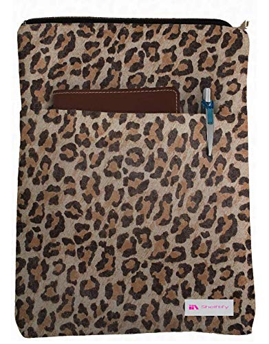 Shelftify Beautiful Leopard Book Sleeve - Book Cover for Hardcover and Paperback - Book Lover Gift - Notebooks and Pens Not Included