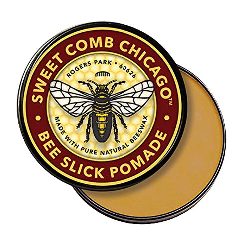 Sweet Comb Chicago Bee Slick Pomade, Strong Hold for Great Styling Hair, also amazing for Short, Long or Curly Hair, Awesome gift for Husband, Wife and even your kids! Makes a great stocking stuffer.