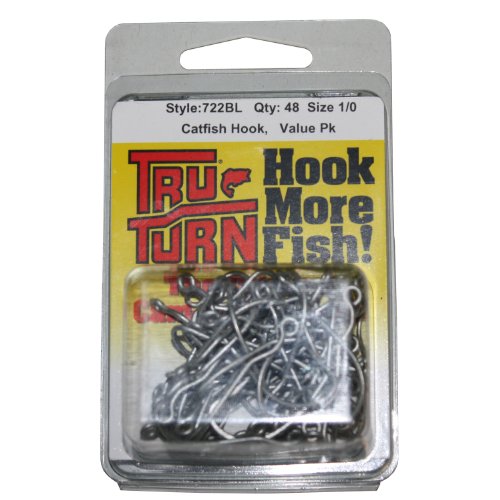 Tru Turn TTI Catfish Hook-40 per Box, 1/0, Silver