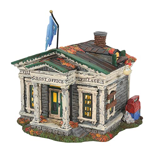Department 56 Snow Village Halloween Village Ghost Office, Lighted Building, 6.77 Inch, Multicolor
